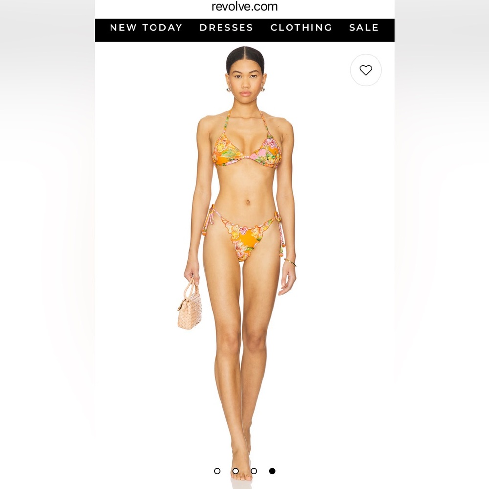 PQ Swim ‘Clementine’ Orange & Pink Floral Bikini Set (New with tags)